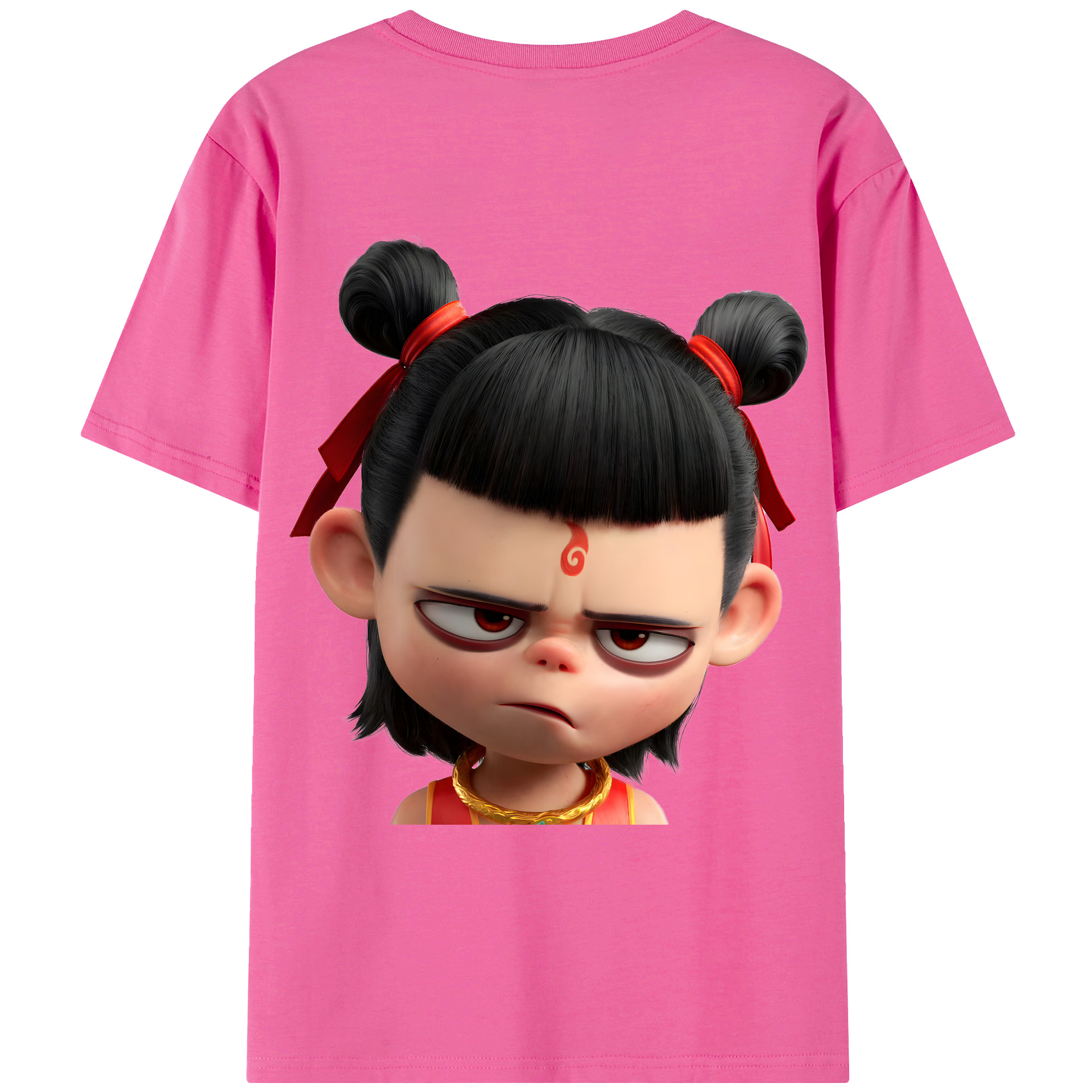 （画像用） Ne Zha 2 ナタ 魔童の大暴れ レディース半袖Tシャツ(バックプリント)